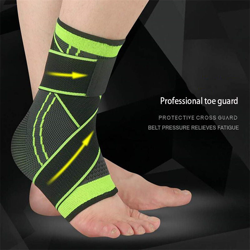 2Packs Strong Ankle Brace Sports Protection Adjustable Unisex Compression Ankle Support-Black