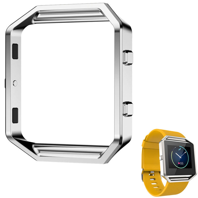 Frame Case Cover For Fitbit Blaze Smart Watch Replacement Accessories-Silver