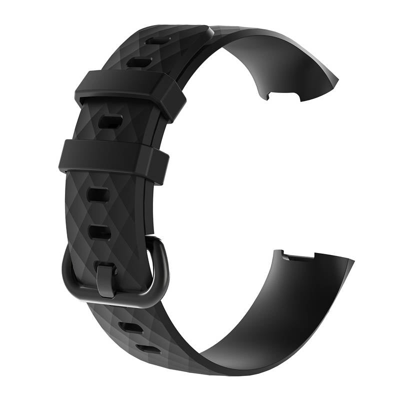 Watch Band For Fitbit Charge 3 Smart Watch Replacement Accessories-Black