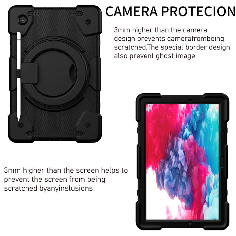 Tab A 8 X200/X205 Samsung Tablet Case with 360¡ãSwivel Stand-Black
