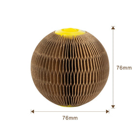 Cardboard Scratching Ball Catnip Pet Cat Toys-Round Shape