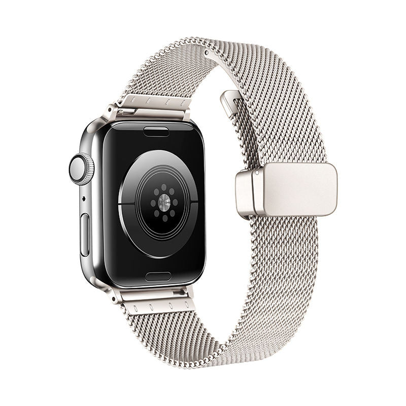 Fashion Magnetic Band Mesh Loop Metal Adjustable for Apple Watch-Starlight