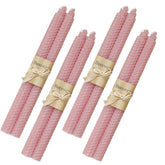 4 Pairs Pure Beeswax Candles Smokeless Dripless Wax Candles for Home Gift Ideas Ornament-Pink