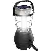 Solar Powered Camping Lamp Crank Dynamo Emergency Lighting-Black