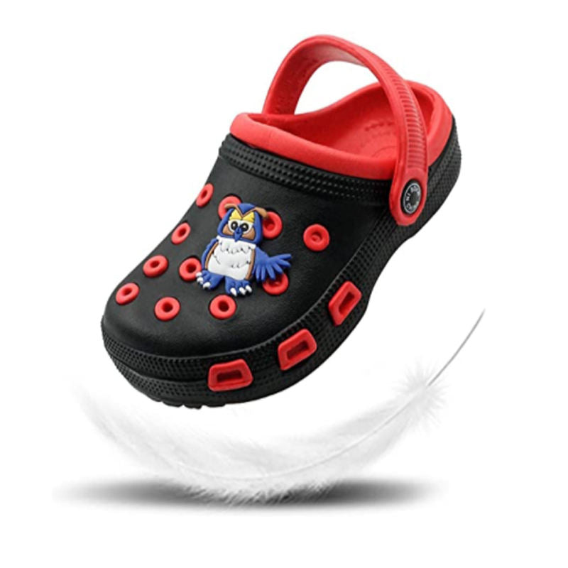 Kids Cute Garden Shoes Cartoon Sandals Children Beach Slipper-Black