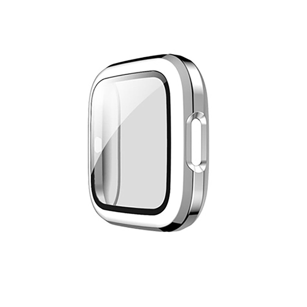 For Fitbit Versa 2 Electroplated PC Slim Full Cover Watch Case -Silver