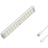 LED Closet Light 24-LED Rechargeable Motion Sensor Warm Light Bar for Stairs Wardrobe Kitchen Hallway (1 Pack)