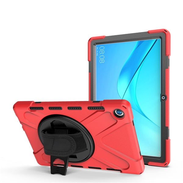 OnePiece Tablet Case Heavy Duty Anti-fall Protective Cover Bulit-in Kickstand For HuaWei MediaPad M6 10.8inch 2019/Matepad 10.8inch-Red