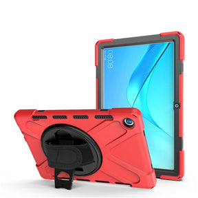 OnePiece Tablet Case Bulit-in Kickstand/Hand+Neck Strap For HuaWei MediaPad M5 10.8-Red