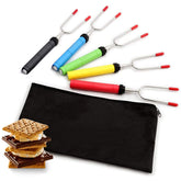 5Pcs Marshmallow Roasting Sticks kit for Kids Over Campfire Cooking