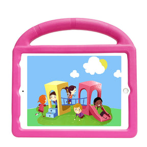 Wheel iPad Case For iPad 9.7inch Air1/2 Pro9.7 Shockproof Stand Cover With Handle Stand-Rose