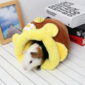 Wasp-Shaped Small Pets House Fleece Warm Bed