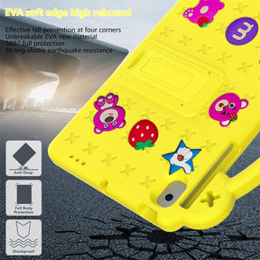 Strawberry Tablet Case for Lenovo Tab M10 Plus TB-125FU (2022)/Nokia T20 10.36 (2021)/Samsung For tab A8 10.5 (2021)-Yellow