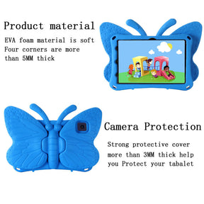 Butterfly Samsung Tablet Case for Galaxy Tab A8 10.5 Inch 2021 (SM-X200/SM-X205/SM-X207)-Blue