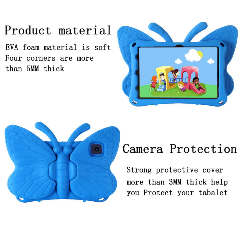 Butterfly Samsung Tablet Case for Galaxy Tab A8 10.5 Inch 2021 (SM-X200/SM-X205/SM-X207)-Blue