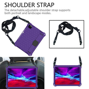 Hive iPad Case For iPad Pro11/Air4/Air5 10.9 Durable Stand Cover With Shoulder Strap-PurpleBlack