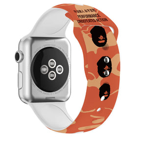 Street Fashion Printing Pattern Silicone Watchband for Apple Watch SE & Series 6/5/4/3/2/1-A6