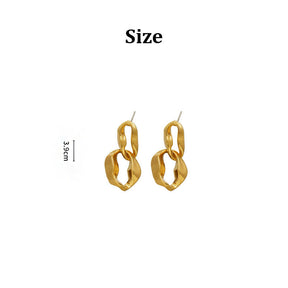 Irregular Geometric Classy Earrings Double Hoop Earrings for Women