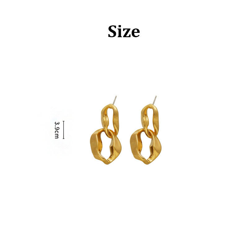 Irregular Geometric Classy Earrings Double Hoop Earrings for Women