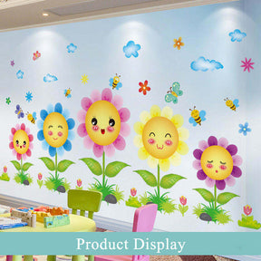 Creative Cartoon Removable 3D Wall Stickers Smiley Sunflower Decoration For Children Room-15