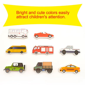 23Pcs Vehicles Foam Toddlers Bath Toys Educational Floating Toys with Suction Cup Storage Mesh Bag