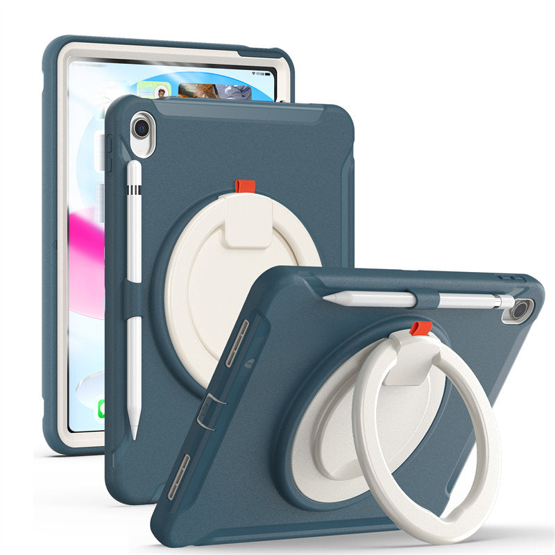 Tablet Case For iPad 10th Full Body Protection with 360¡ã Stand Portable-Blue2