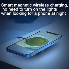 LED Magsafe Magnetic 15W Wireless Charger for Apple 12 Series-Black