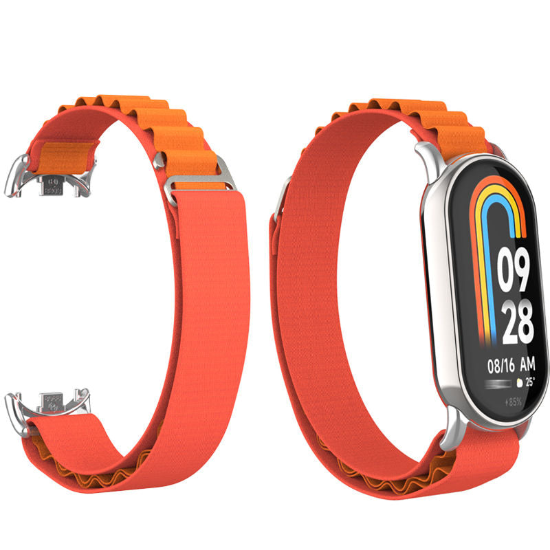 Nylon Sports Strap with Adjustable Metal G-hook for Mi 8 Watch-Orange A
