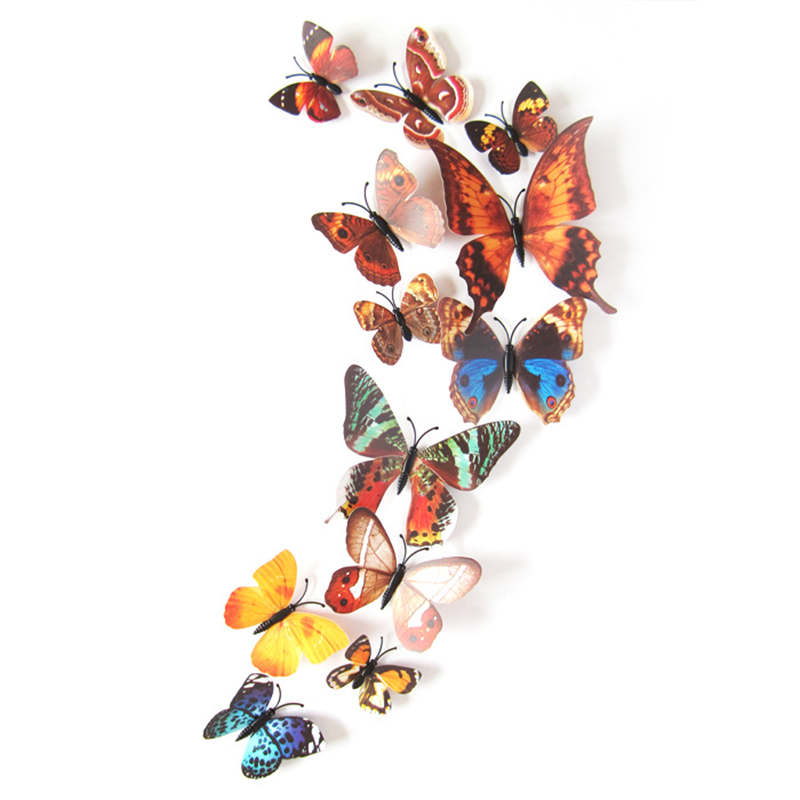 3D Vivid Butterfly Wall Stickers Fridge Magnet Decoration for Room Background-H003 Lifelike