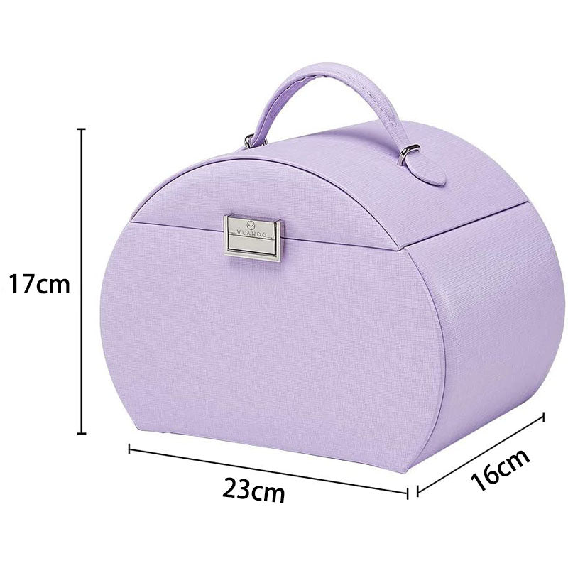 Princess Style Jewelry Box Multi-layer Large Capacity Fabulous Girls Gift-Taro Purple