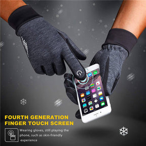 Winter Gloves Men Women Touchscreen Running Gloves Cold Weather Work Gloves -Gray