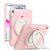 Tablet Case For iPad 10th Full Body Protection with 360¡ã Stand Portable-Pink