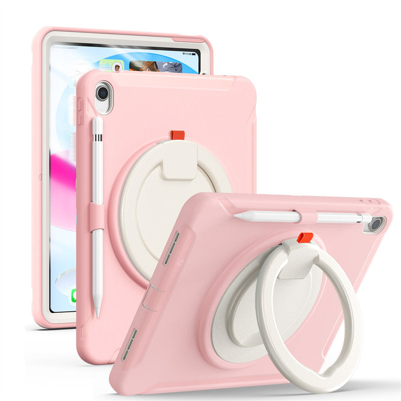 Tablet Case For iPad 10th Full Body Protection with 360¡ã Stand Portable-Pink
