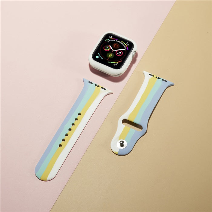 Colorful Silicone Sport Watch Band For Apple iWatch Series-08