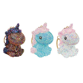 3 Pcs DIY Diamond Painting Unicorn Keychain Kit Decor Crafts for Kids Ages 6-12-SetA