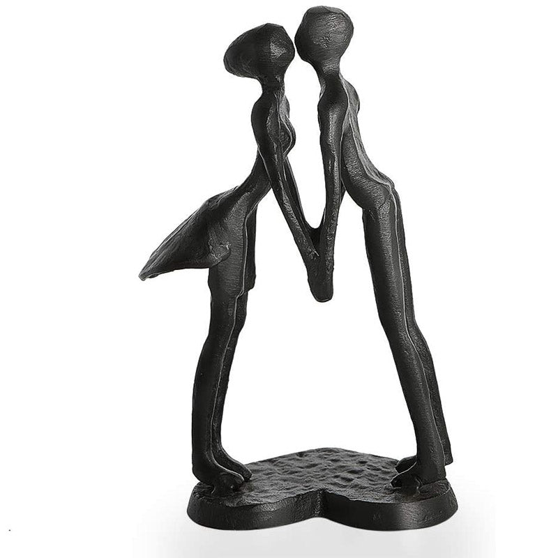 Passionate Kiss Affectionate Couple Art Iron Sculpture