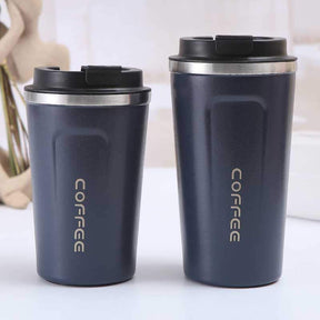 Travel Coffee Cup with Seal Lid Reusable Insulated Tumbler-Blue