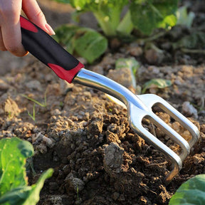 Home & Living3Pcs Heavy Duty Gardening Tools Cast Aluminum with Soft Rubberized Non-Slip Handle Garden Tools Set -Red