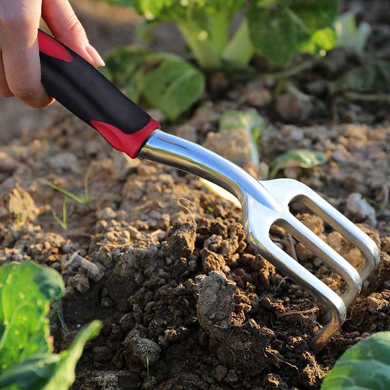 Home & Living3Pcs Heavy Duty Gardening Tools Cast Aluminum with Soft Rubberized Non-Slip Handle Garden Tools Set -Red