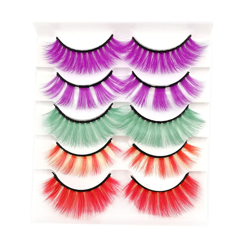 3D False Eyelashes Colored Thick Lashes for Performance Halloween-7