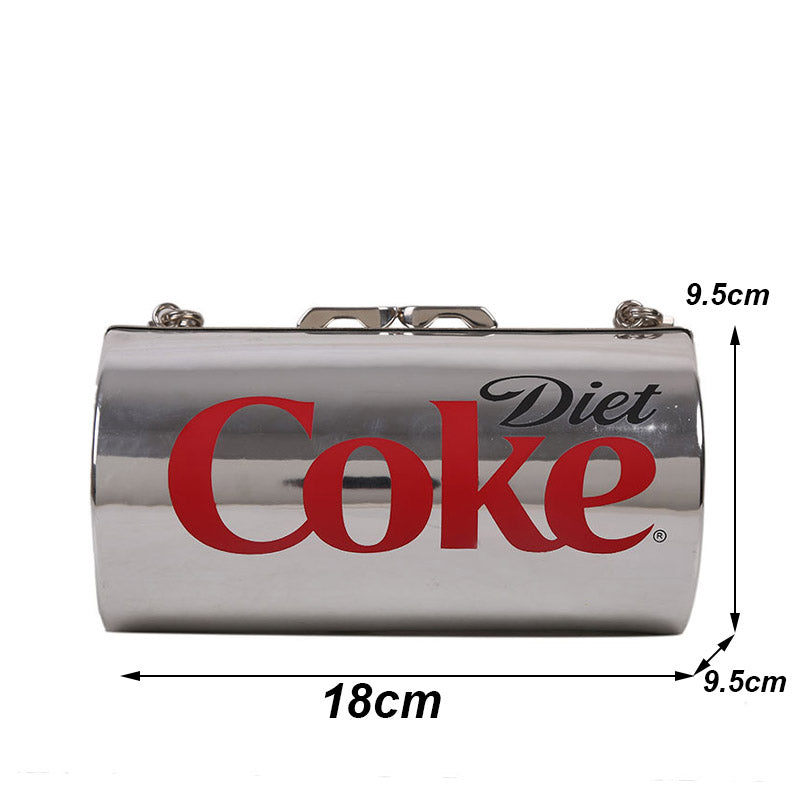 Womens Coca-Cola Cans Shape One Shoulder Messenger Bag-Silver