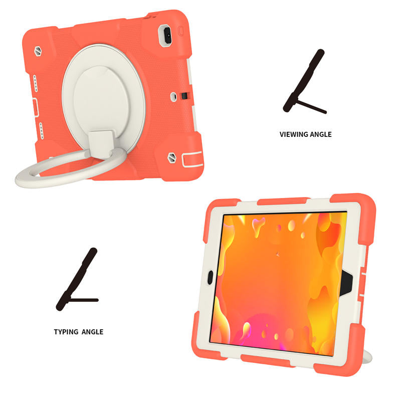 iPad Case For iPad 9.7/Air 2 with 360¡ãSwivel Stand-Coral Orange