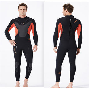 Adore Men Wetsuit 3mm Neoprene Scuba Diving Snorkeling Surfing Swimming Cold Water Wetsuit-WS19495-BlackOrange