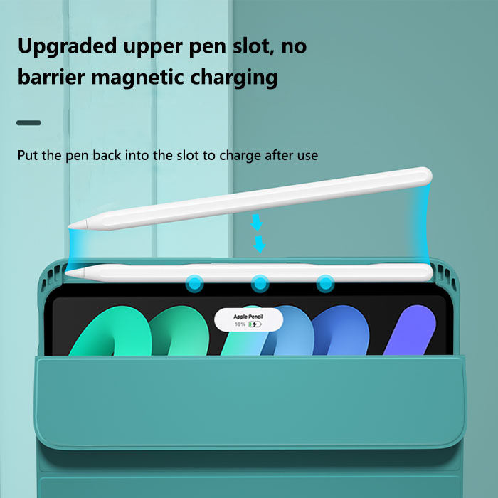 Transparent Magnetic Removable Cover For iPad 10th 2022 10.9 Ultra Slim Smart Case-Blue