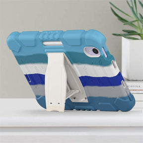 KingKong iPad Case For iPad Mini 6 Three-Layer With Holder-ColourfulBlue