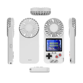 Handheld Game Console with USB Fan Built-in 500 Classic Games for Kids Adult-Blue