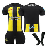 Al-Ittihad Jeddah Home Jersey for Kids Adults 3 Pcs Soccer Outfits