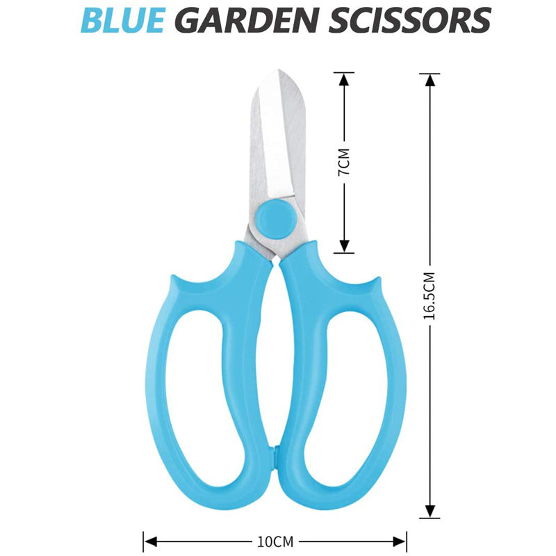 Floral Scissors Premium Steel Garden Plant Trimming Tools for Gardening Flower Arrangement -Blue