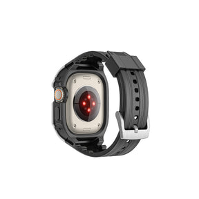 Military Watchbands with Heavy Duty Case TPU for iWatch Ultra-BlackE