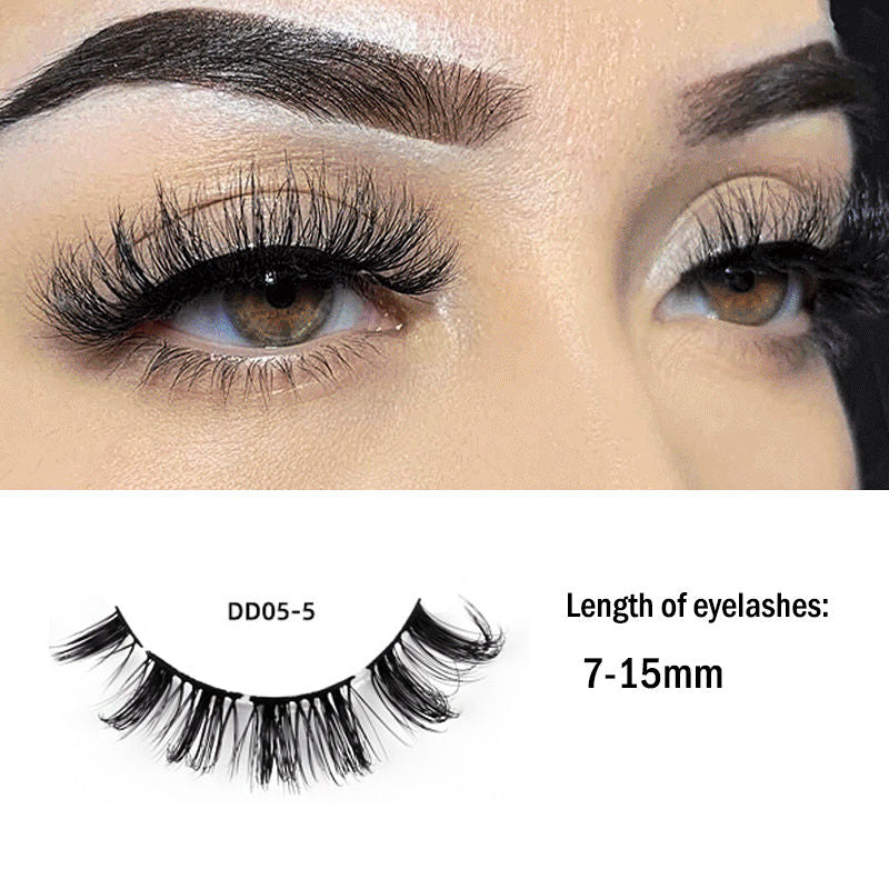 Russian Strip Lashes Reusable False Eyelashes Natural D Curl-05